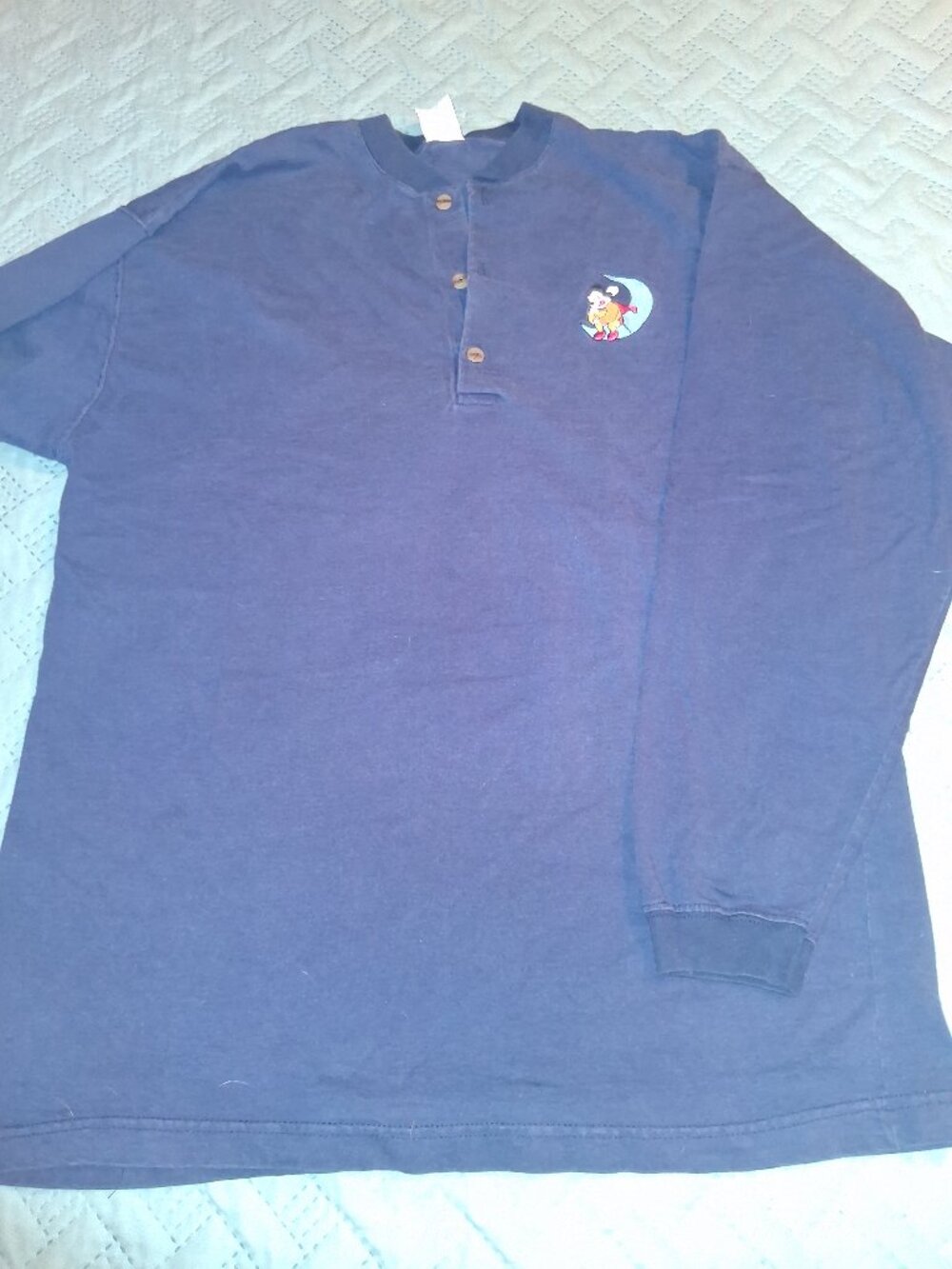 Mighty Mouse Long-sleeve Henley-size L